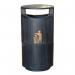 Hooded top outdoor litter bin 408781