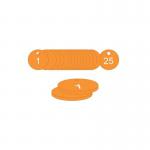 33 mm Dia. Traffolitetags - Orange (326 to 350) 409006