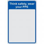 Safety Mirror: Think Safety,wear Your Pps - Mir (200 X 300 Mm) 409216