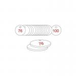 38 mm Dia. Traffolitetags - Red White (76 to 100) 409608