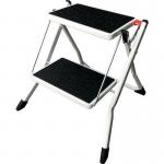 Folding Metal Step,2 Tread, with Plastic Tread Mats 409696
