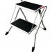Folding Metal Step,2 Tread, with Plastic Tread Mats 409696
