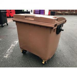 Image of 1100L Wheeled Bin With Flat Lockable Lid