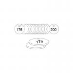 38 mm Dia. Traffolitetags - White (176 to 200) 410009