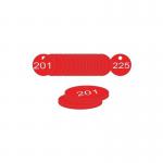 38 mm Dia. Traffolitetags - Red (201 to 225) 410107
