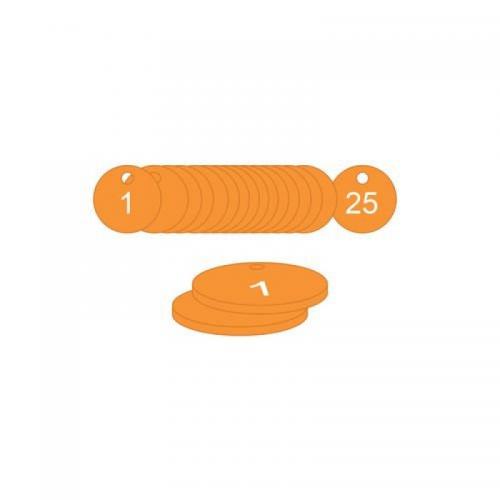 38 mm Dia. Traffolitetags - Orange (326 to 350) 410606