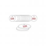 38 mm Dia. Traffolitetags - Red White (326 to 350) 410608