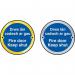Fire Door Keep Shut Doordisc - Welshenglish - Sss (75 mm Dia) 410633