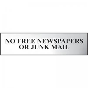 No Free Newspapers Or Junk Mail - Pol 200 X 50mm 410671