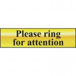 Please Ring for Attention- Pol (200 X 50 Mm) 410681