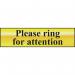 Please Ring for Attention- Pol (200 X 50 Mm) 410681