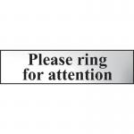 Please Ring for Attention- Chr (200 X 50 Mm) 410724