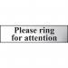 Please Ring for Attention- Chr (200 X 50 Mm) 410724