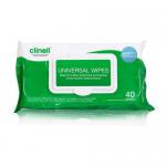 Clinell universal cleaning wipes, pack of 40 410811