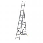 3-section Combination Ladder - 30 Tread 2.95 M, En-131 Professional 410922