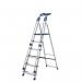Platform Step Ladder,6 Treads, En-131 Professional 410928