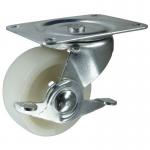 Castor, Nylon Wheel &brake 65 mm Dia. Swivel Plate Fixing 411324