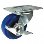 Castor, Rubber Tyred 65 Mmdia. Swivel Plate Fixing - Braked 411326