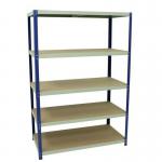 Boltless steel shelving with MDF shelves - 265kg 411366