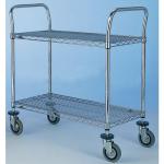 Chrome wire shelf trolleys 411372