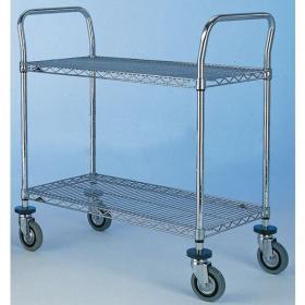 Chrome wire shelf trolleys 411373