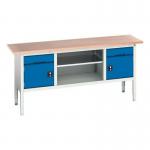 Verso Static Storage Bench 2000 Mmlong with 2 Drawers, 2 Cupboards & Open Section 411436