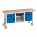 Verso Mobile Storage Bench 1750 mm Longwith 2 Drawers & 2 Cupboards 411438