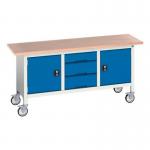 Verso Mobile Storage Bench 1750 mm Longwith 3 Drawers & 2 Cupboards 411439
