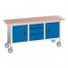 Verso Mobile Storage Bench 1750 mm Longwith 3 Drawers & 2 Cupboards 411439