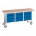 Verso Mobile Storage Bench 1750 mm Longwith 9 Drawers 411440