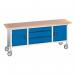 Verso Mobile Storage Bench 2000 mm Longwith 3 Drawers & 2 Cupboards 411441