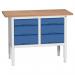 Verso Static Storagebench 1250 mm Long with 6 Drawers 411455