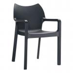 Polypropylene stacking arm chairs 411748