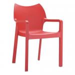 Polypropylene stacking arm chairs 411749