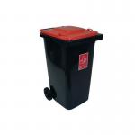 Recycling wheelie bins with grey body and choice of 4 coloured lids 411772