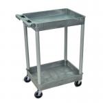 Heavy duty three tier plastic trolley - black 412038