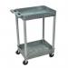 Heavy duty three tier plastic trolley - black 412038