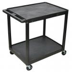 Heavy duty two and three tier plastic shelf and tray trolleys 412040