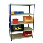 Boltless steel shelving with MDF shelves - 265kg 412109