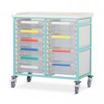 Caretray procedure trolleys with trays 412148