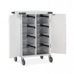 Pharmacy lockable trolley with trays 412156