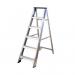 En 131-2 Professional Swingbackstep with Tool Tray, Aluminium, 5 Tread 412217