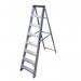 En 131-2 Professional Swingbackstep with Tool Tray, Aluminium, 8 Tread 412220