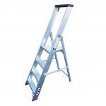 En 131-2 Professional Platformstep with Tool Tray, Aluminium, 4 Tread 412223