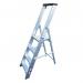 En 131-2 Professional Platformstep with Tool Tray, Aluminium, 4 Tread 412223