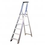 En 131-2 Professional Platformstep with Tool Tray, Aluminium, 6 Tread 412225