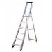 En 131-2 Professional Platformstep with Tool Tray, Aluminium, 6 Tread 412225