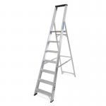 En 131-2 Professional Platformstep with Tool Tray, Aluminium, 7 Tread 412226
