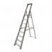 En 131-2 Professional Platformstep with Tool Tray, Aluminium, 8 Tread 412227