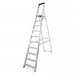 En 131-2 Professional Platformstep with Tool Tray, Aluminium, 10 Tread 412228